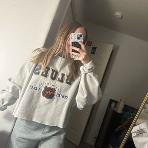 CROPPED NHL VINTAGE STL BLUES CREWNECK